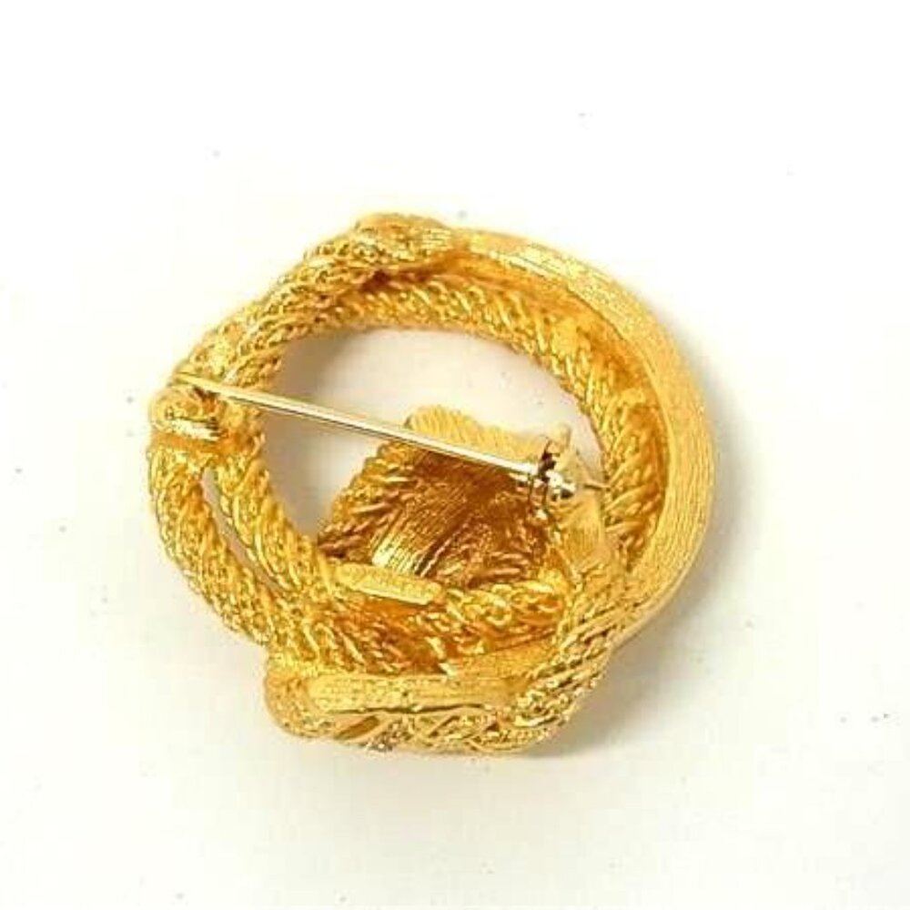 Christian Dior Brooch Gold Metal Rhinestone Super - Picture 2 of 4